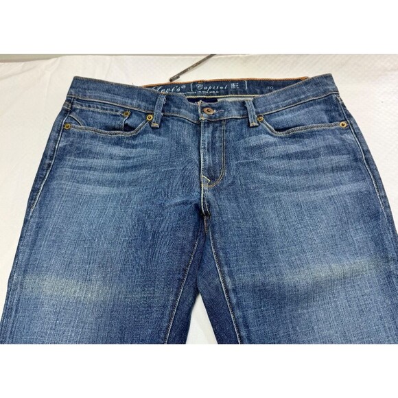 Levi's Women Capital E Low Rise Boot Cut Slim Fit Swank Jeans Sz 30 Blue Vintage - Picture 4 of 13